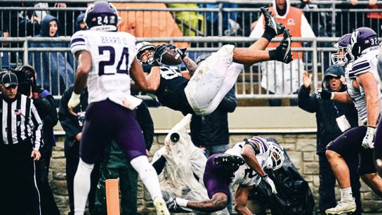 Penn State sloppy on soggy day, but still grinds by Northwestern taken in University Park, Pa. (Penn State)